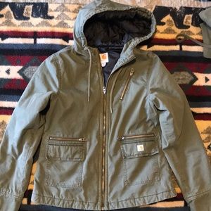 Olive green carhartt coat